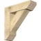 Ekena Millwork Traditional Slat Rough Sawn Bracket w/ Offset Brace, Douglas Fir, 8"W x 28"D x 28"H BKT0806X28X28TRA06RDF - alternate 1